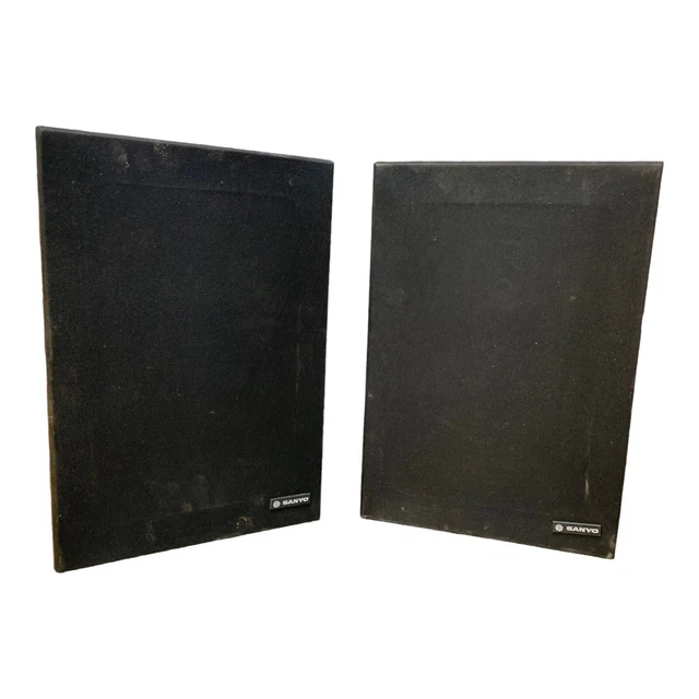 PAIR OF VINTAGE Sanyo Wood Bookshelf Speakers Made in Japan £62.54