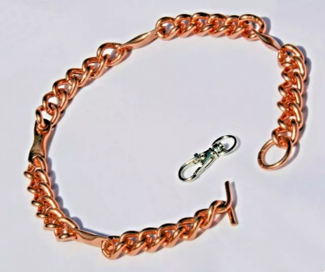 Magnetic Solid Copper Chain Link Dog Collar - Chunky Links for Large Dogs