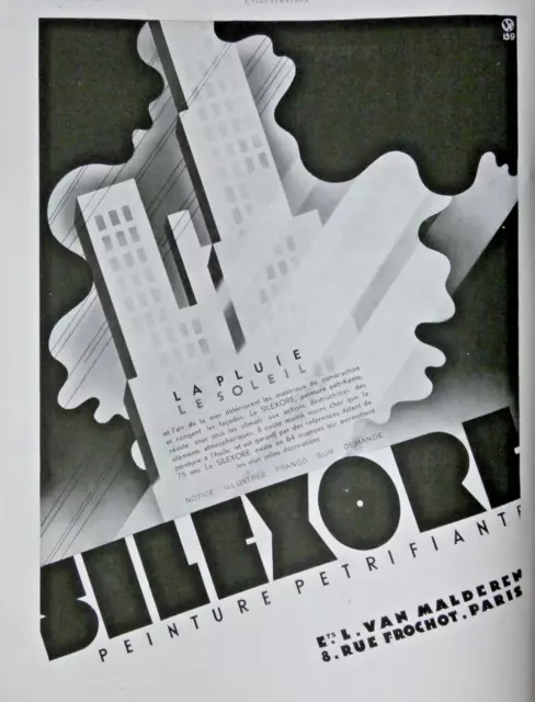 1931 PRESS ADVERTISEMENT FLINT PETRIFYING PAINT Ets VAN MALDEREN