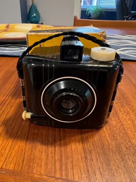 Cámara fotográfica vintage baquelita Kodak Baby Brownie caja especial 127