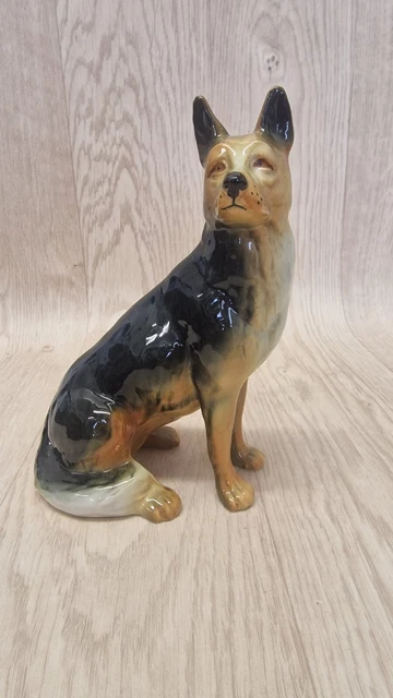 Vintage German Shepard ceramic figurine Ceramic Dog Ornament Home Decor Alsatian