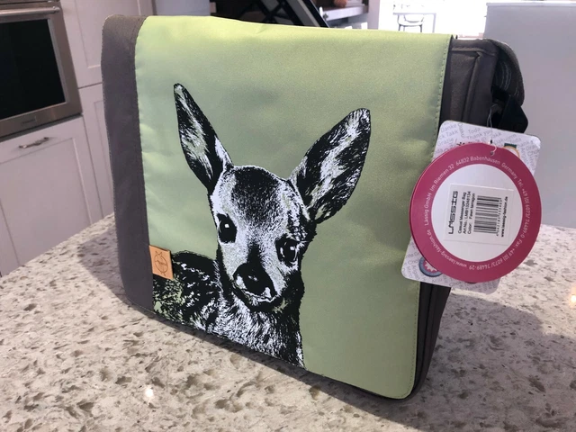 Baby changing bag with bottle holder, mat and pouch Lassig Fawn Tarragon