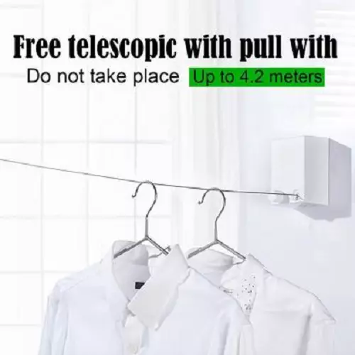 Invisible Tendedero Ropa Wall Hanger Retractable Indoor Clothes Hanger Magic Dry