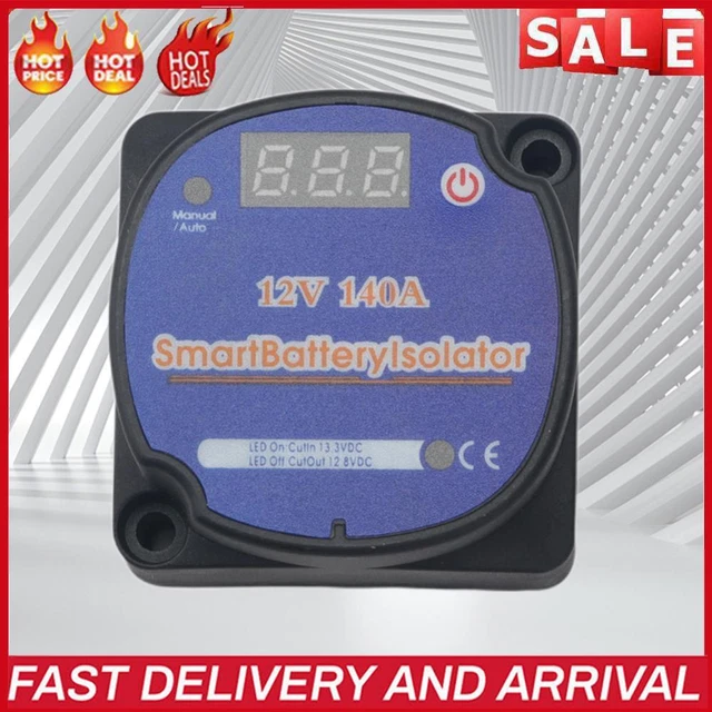 Digital Display Automatic Battery Isolator 12V 140Amp Convenient for Camper Car