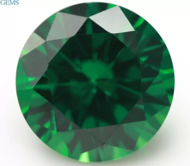 8.0mm AAAAA Natural Round Green Emerald 3.07ct Faceted Cut VVS Loose Gems