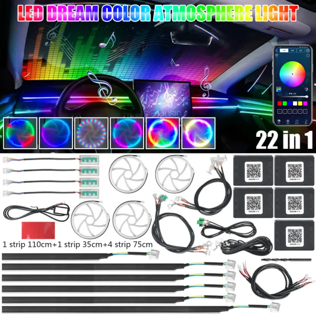 Car Atmosphere Interior LED RGB Symphony Acrylic Guide Fiber Optic Ambient Light
