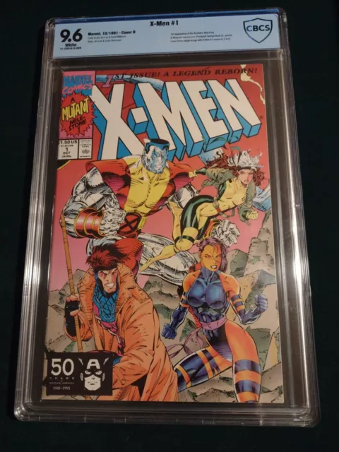 X-Men #1 CBCS 9.6 NM+ Marvel Comics 1991 Cover B white pages Jim Lee