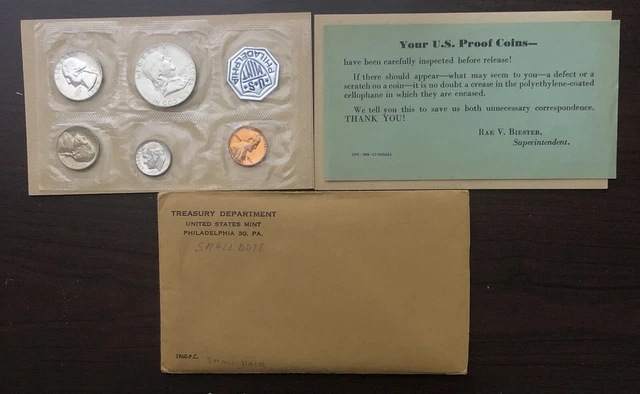 1960 United States Silver Proof Set Small Date Cent in Original Mint Packaging