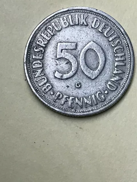 Germany Federal 50 Pfennig 1950 G High Grade