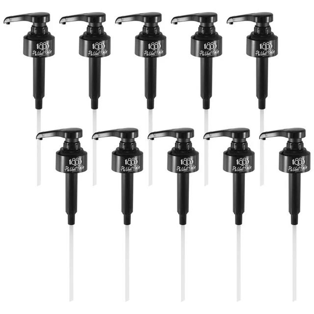 Confezione da 10 dispenser caffè pompa sciroppo dispenser liquido nero per Monin Syrup9361