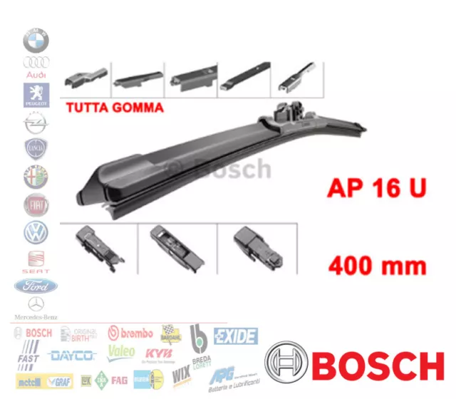 Spazzola Tergicristallo Bosch 3397006829 Aerotwin Plus 40 Cm Tutta Gomma Ap16U