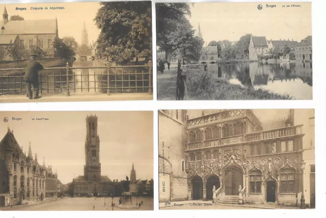 Lot de 10 cartes postales différentes de BRUGES ( Belgique ) - Voir scans