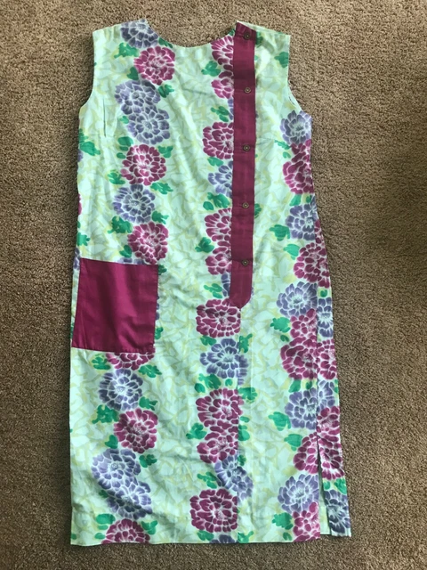 Vintage Pikake Fashions Of Hawaii Floral Shift Hawaiian Aloha Dress