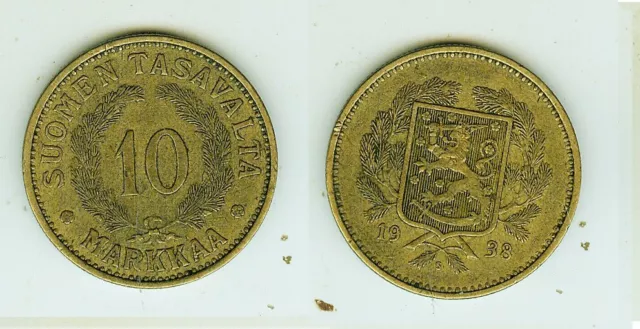 10 Markkaa. 1938    Finnland