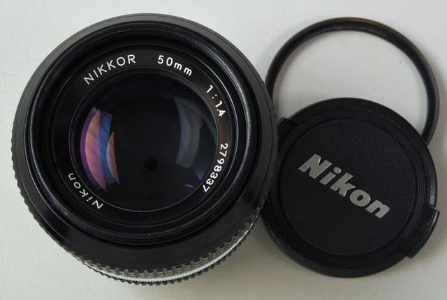 Nice 50mm f/1.4 Nikon "K" non AI lens  Made in Japan. Ships free