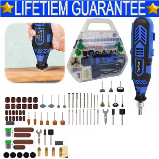 252Pc Rotary Multi Tool Set Dremel Compatible Accessories Mini Drill Hobby +Case