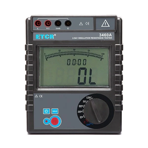 ETCR3460A Tester resistenza isolamento gamma resistenza isolamento 0,1 MΩ~200GΩ I