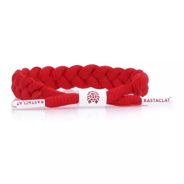 RASTACLAT SOLID BRAIDED BRACELET Fire Red Classic Shoelace Wristband Bracelet