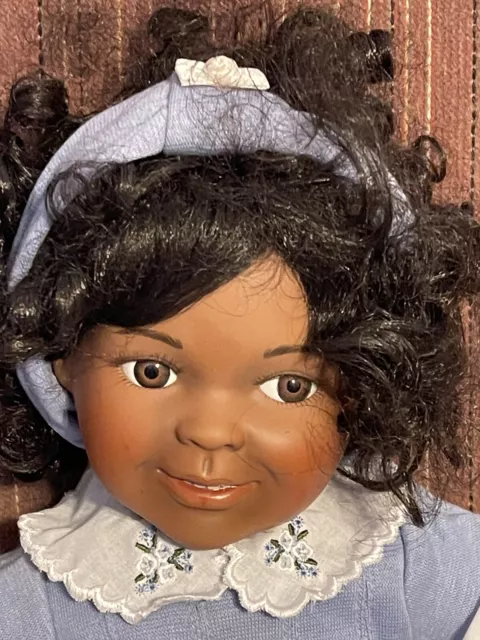 Connie Ursusl Derek 18” 2003 African Americam Porcealin Doll.