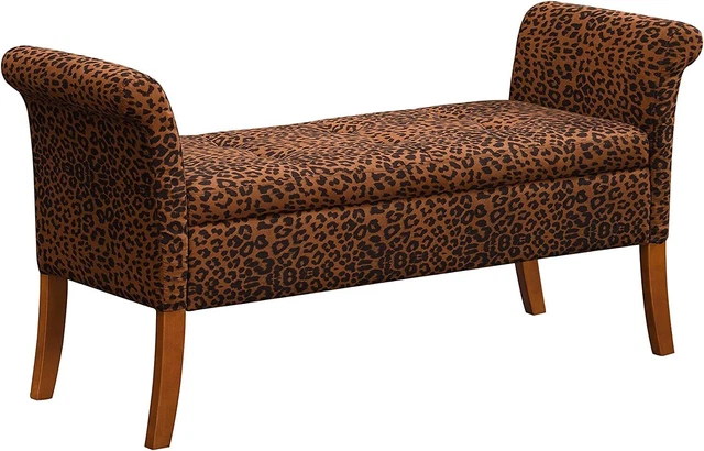 Storage Ottoman Bench Footrest Stool Seat Faux Leather Footstool Living Room Box