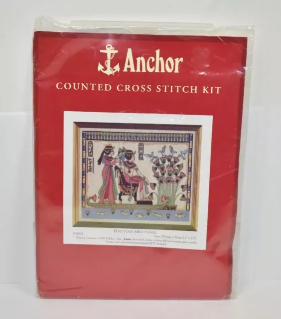 Anchor Counted Cross Stitch Kit Egyptian Bird Panel Hand Stitch Craft