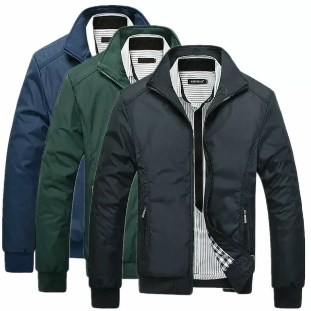 Mens Jacket Tops Summer Lightweight Bomber Coat Casual Outfit Outerwear Clothin
