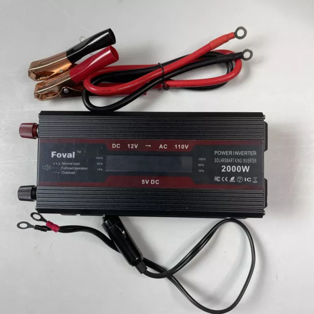 Foval Power Inverter 2000w LCD Display Solar smart King Inverter