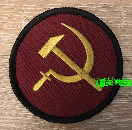 COMMUNIST SOVIET RUSSIA USSR FLAG PATCH HAMMER & SICKLE embroidered iron on