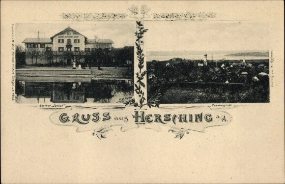 Ak Hersching am Ammersee, Gasthof Seehof, Gesamtansicht - 10567569