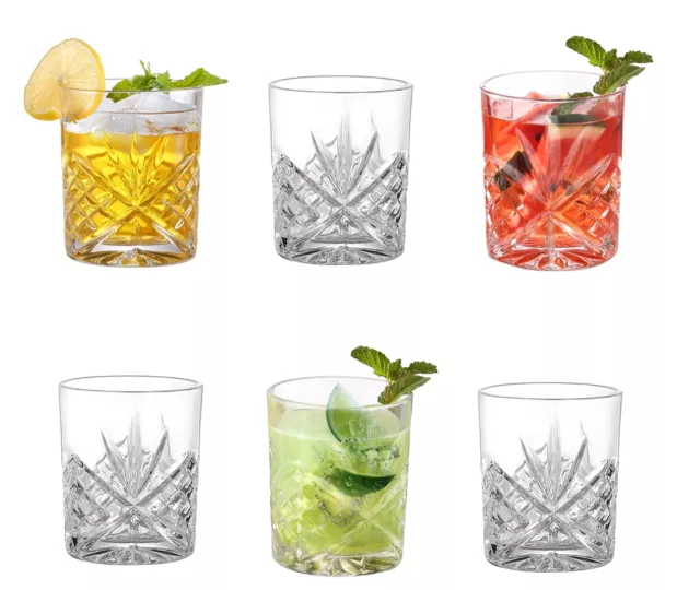 Set of 6 Highball Small Drink Glasses, Dishwasher Freezer Microwave Safe 300 ML