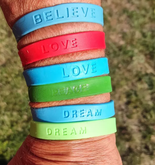 Silikon Kult Armband LOVE DREAM PEACE Bracelet ..zeig' Deine Meinung zur Ukraine