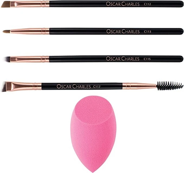 Oscar Charles 17 Pezzi Set di pennelli per trucco professionale con frullator... 5