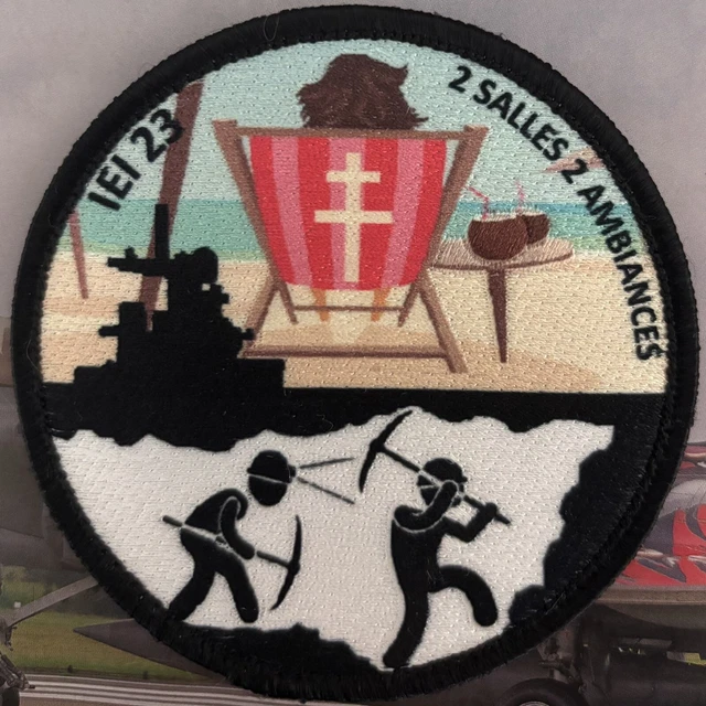 Patch Brodé Thermocollant Charles De Gaulle Rafale - Dim. 9x6,5cm, Avion Chasse Marine - Fermeture Fer à Repasser - 5