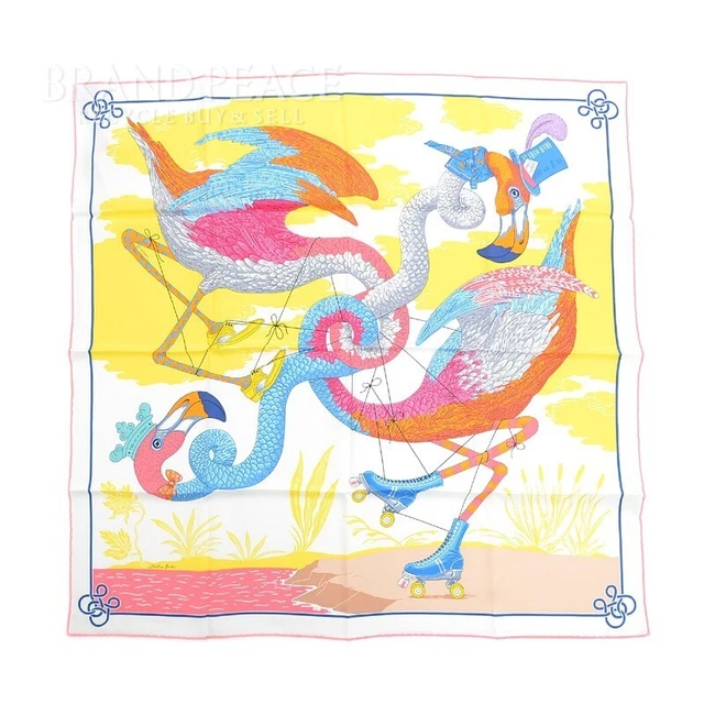 Hermes CARRES 70 Scarf Tied Up In Knot Multicolor Silk 100 Brand Piece