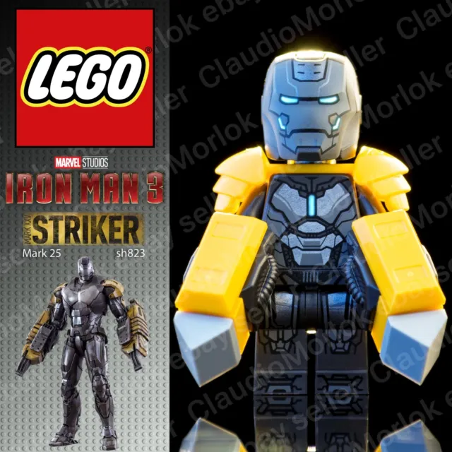⭐ LEGO Iron Man Mark 25 Striker sh823 Minifigure Marvel Avengers Tony Stark