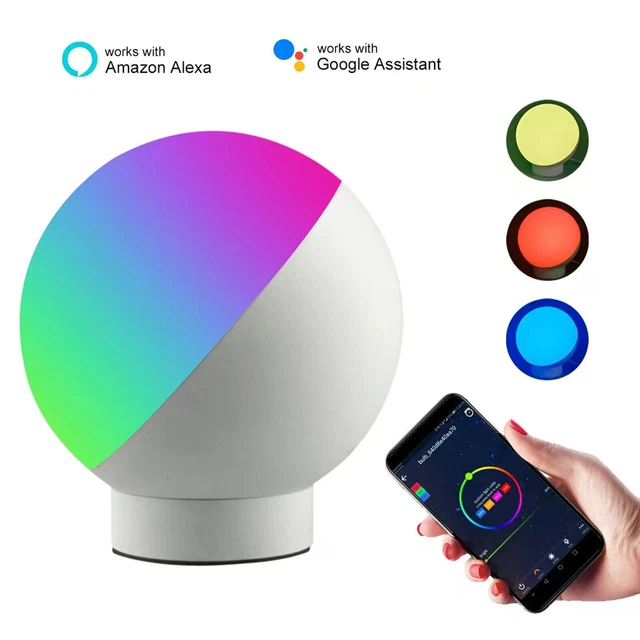 Tavolo Smart Wifi Tmall Controllo Voce Luce Notturna Lampada LED Rotonda Decorazione Casa