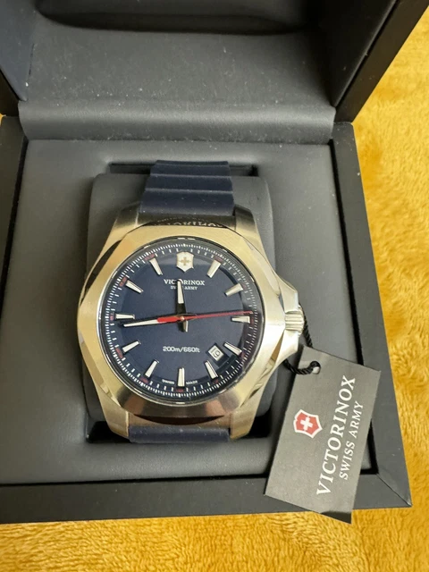 VICTORINOX SWISS ARMY I.N.O.X. Mens Watch Blue Rubber Strap Quartz