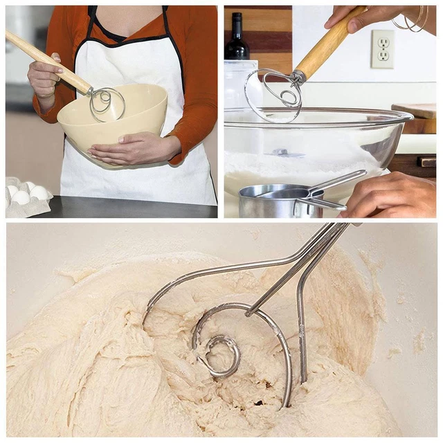 THE ORIGINAL DANISH Dough Whisk - LARGE Steel Dutch Kitchen new. Tool ...