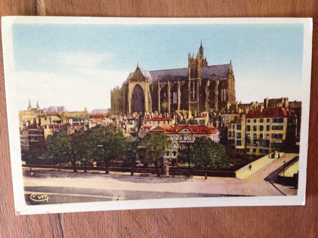 Cpa Metz Quartier De La Cathedrale Combier Imprimerie Macon 1930 Ak Postcard