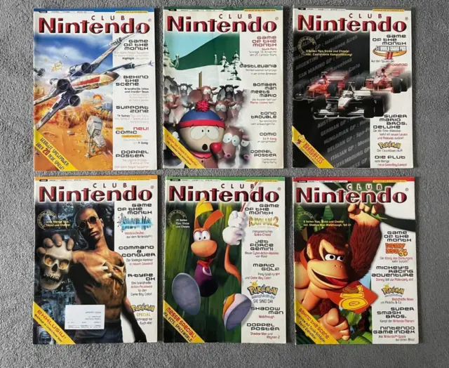 Club Nintendo Magazin, kompletter Jahrgang 1999, 6 Hefte