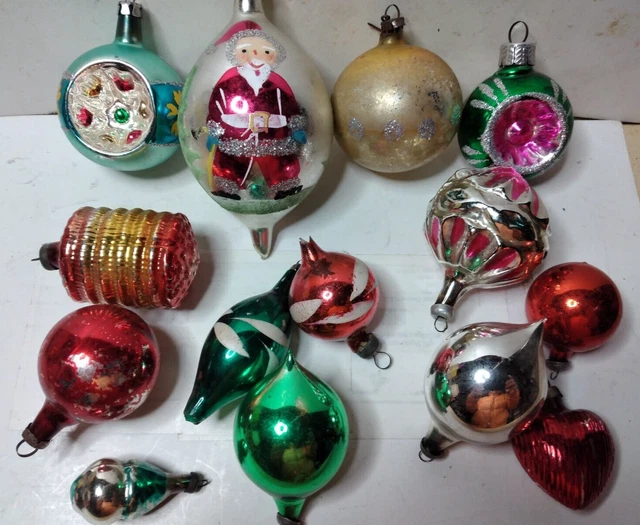 Palline Di Natale In Vetro Soffiato Anni '50 DECORAZIONI ALBERO DI natale vintage anni 50 e 60 - palline in vetro