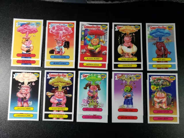 20 Card Set 30th Anniversary Adam Bomb Don't Push My Button Garbage Pail Kids