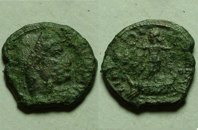CONSTANTINE RARE GENUINE ancient Roman coin CONSTANTINOPLE Victory ...