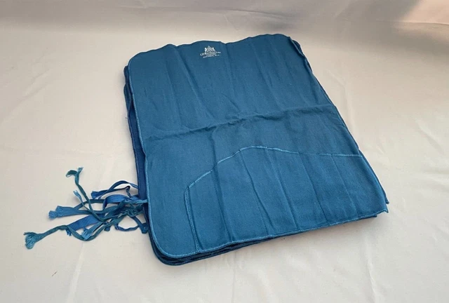 Assortment of 7 6-Piece Place Setting Flatware Blue Storage Roll Up Bags