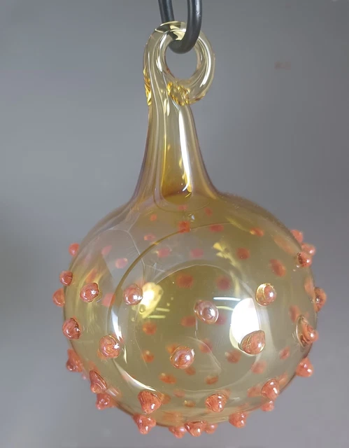 Hand Blown Glass Ornament Ball . Self Representing Artist (SRA) 3