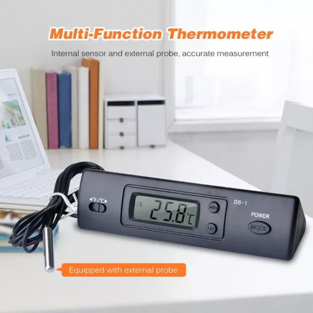 Électronique Thermomètre Voiture Multifonction Temps Température Afficher+Sonde