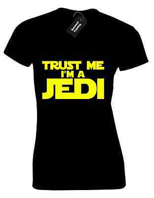 TRUST Me Im A Jedi Donna T Shirt Divertente Star Trooper design Galaxy Wars Yoda