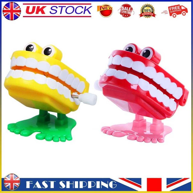 Wind Up Clockwork Toy Chattering Funny Cute Walking Teeth Mechanical Toys #gib
