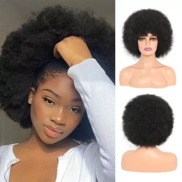 Curly Wigs African Synthetic Hair High Puff Afro Wig Short Fluffy Hair Wigs