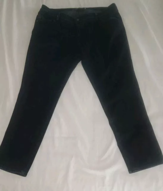 Levi Womens Dark Blue Wash 5 Pocket Mid Rise Skinny Denim Jeans Sz 22W